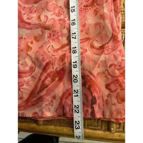 Vintage Ann Taylor sheer Pink Long sleeve silk button-up blouse size 8 - Picture 11 of 12